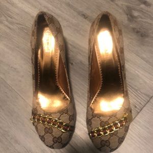 Authentic Gucci Monogram Heels